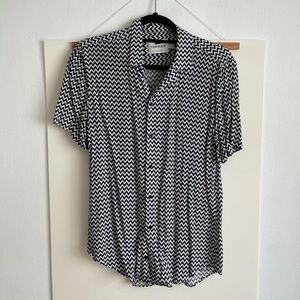 TopMan zig zag short sleeve button down
